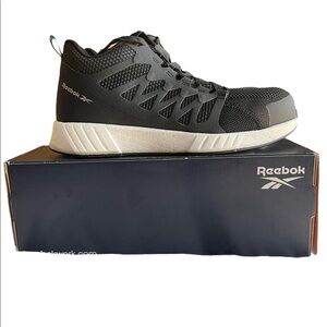 - Reebok work fusion flex wave work compositive toe black/white shoes size…